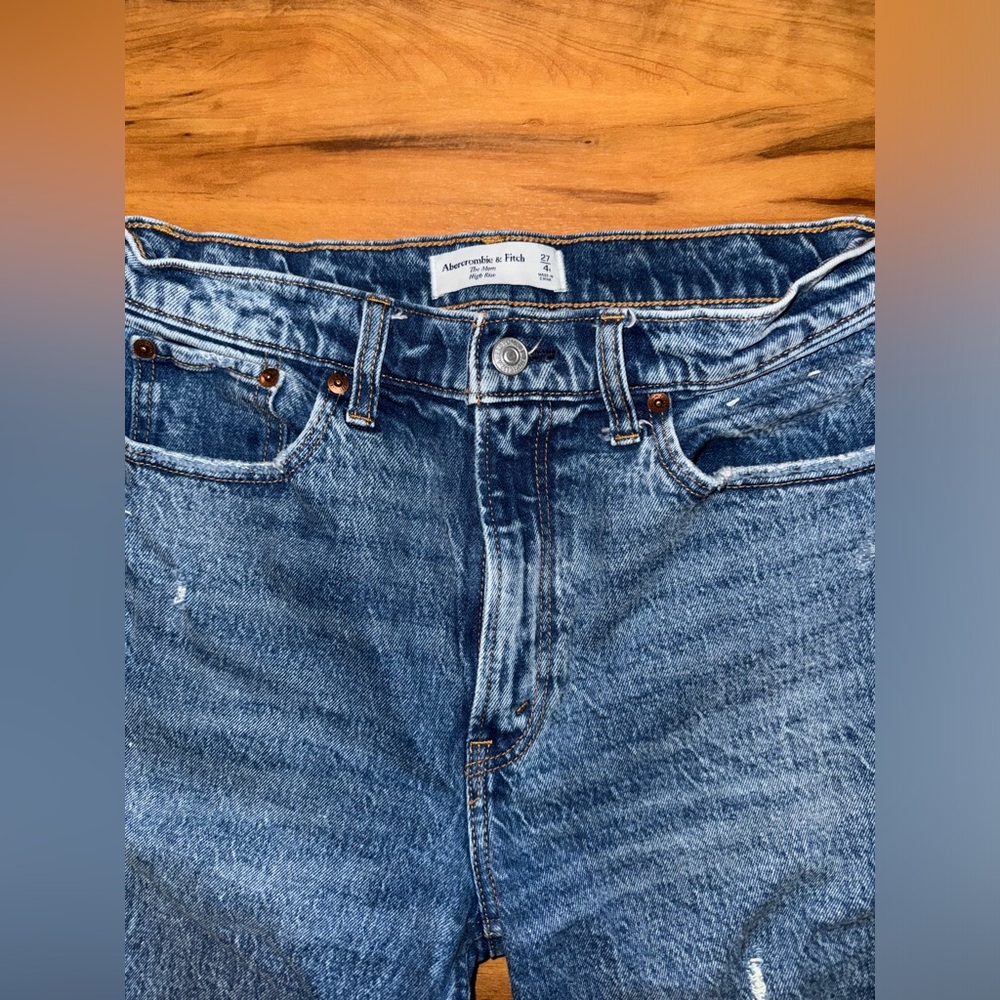 Abercrombie Ripped High Rise Mom Jean - Picture 2 of 4